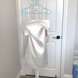 White size 2 amsale dress bridal shower wedding